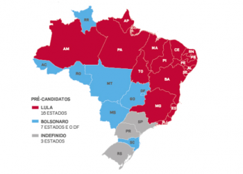 Pesquisas mostram que Lula lidera disputa em 16 estados e Bolsonaro em apenas 8