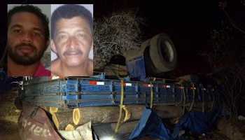 Caminhão carregado de madeira capota com 7 trabalhadores em Castelo do Piauí e 2 morrem