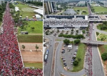 Multidão  toma as ruas de Brasília para celebrar a volta de Lula