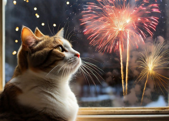 Os pets são sensíveis aos barulhos dos fogos de artifício