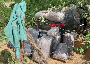 Motorista sofre acidente e abandona carro cheio de sacos com maconha no Piauí