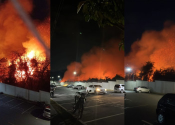 Incêndio ameaça atingir condomínio na Zona Sudeste de Teresina; vídeo