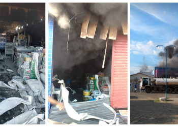 Fogo destrói supermercado no Sul do Piauí