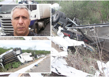 Grave acidente deixa caminhoneiro morto na BR 407 em Jaicós