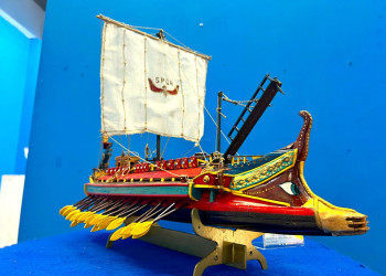 Exposição reúne maquetes de embarcações que marcaram história mundial