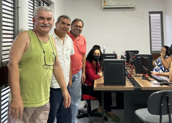 Jornalistas Cantídio Filho e Oscar de Barros visitam nova sede do Piauí Hoje.Com