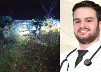 Médico de 25 anos morre em acidente de carro na BR 135, no Sul do Piauí