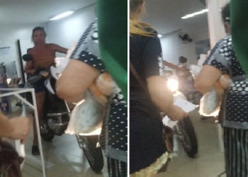 Mulher invade hospital com moto para conseguir atendimento e é presa em Piracuruca; vídeo