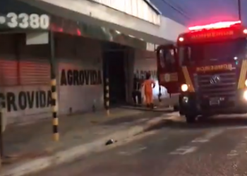Incêndio atinge loja Agrovida na avenida Maranhão