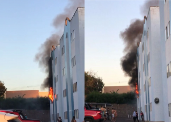Incêndio de grandes proporções atinge apartamento em condomínio na zona Leste de Teresina