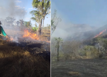 Incêndio de grandes proporções atinge a Serra de Santo Antônio, em Campo Maior