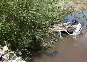Motorista perde o controle de veículo e carro cai de ponte na PI-113: vídeos