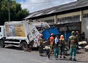 Empresa libera caminhões e coleta de lixo é retomada em Teresina