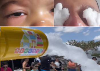 Crianças sofrem queimaduras nos olhos em brincadeira com espuma em Teresina