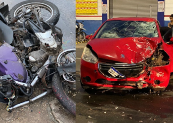 Casal morre na colisão entre carro e moto na zona Norte de Teresina
