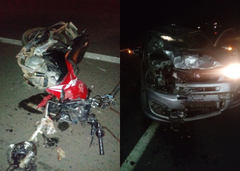 Moto invade pista e condutor morre ao bater em carro na BR 316 em Timon