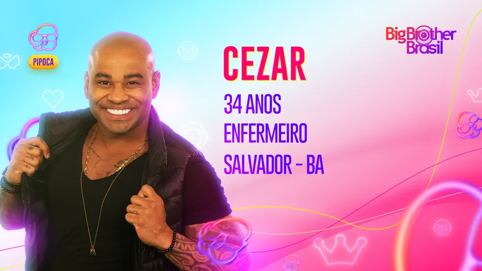 Cezar é participante do BBB 23 — Foto: Globo