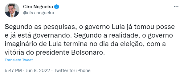 Ciro Nogueira comanda ataque a Lula nas redes Pol tica