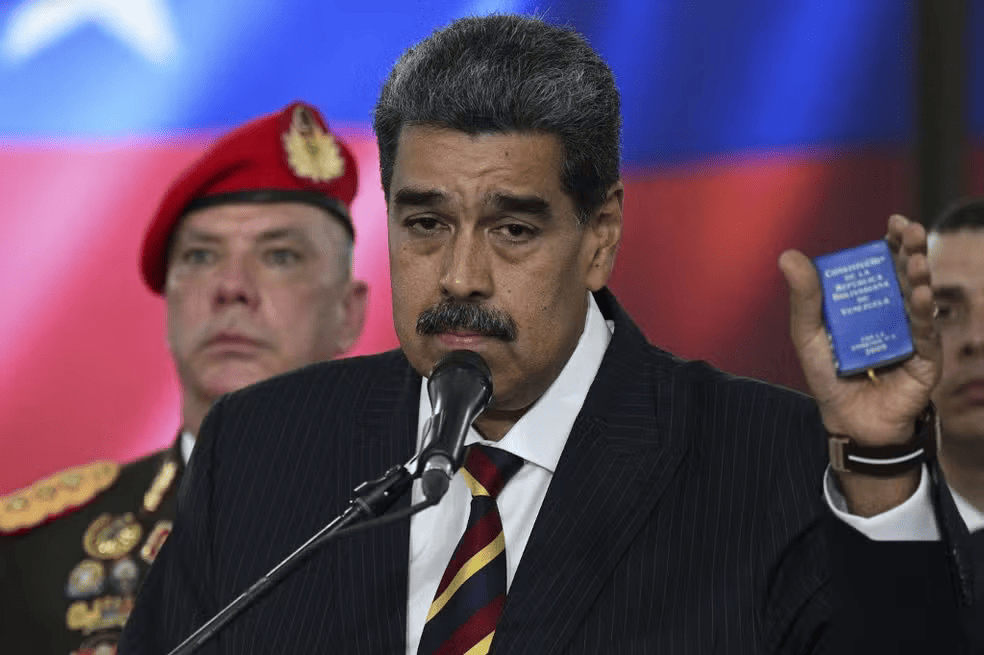 Nicolás Maduro em discurso em que pediu que a população venezuelana deixasse de usar o WhatsApp