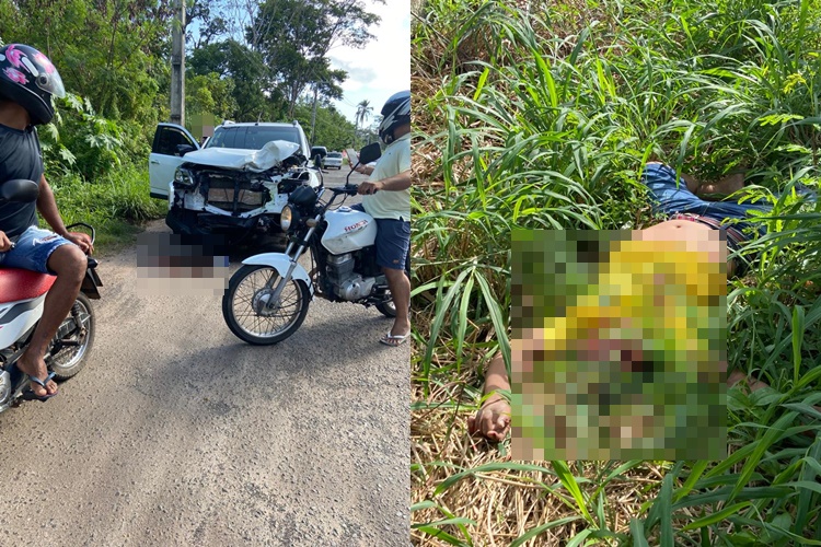 Motociclista morre atropelado por S10