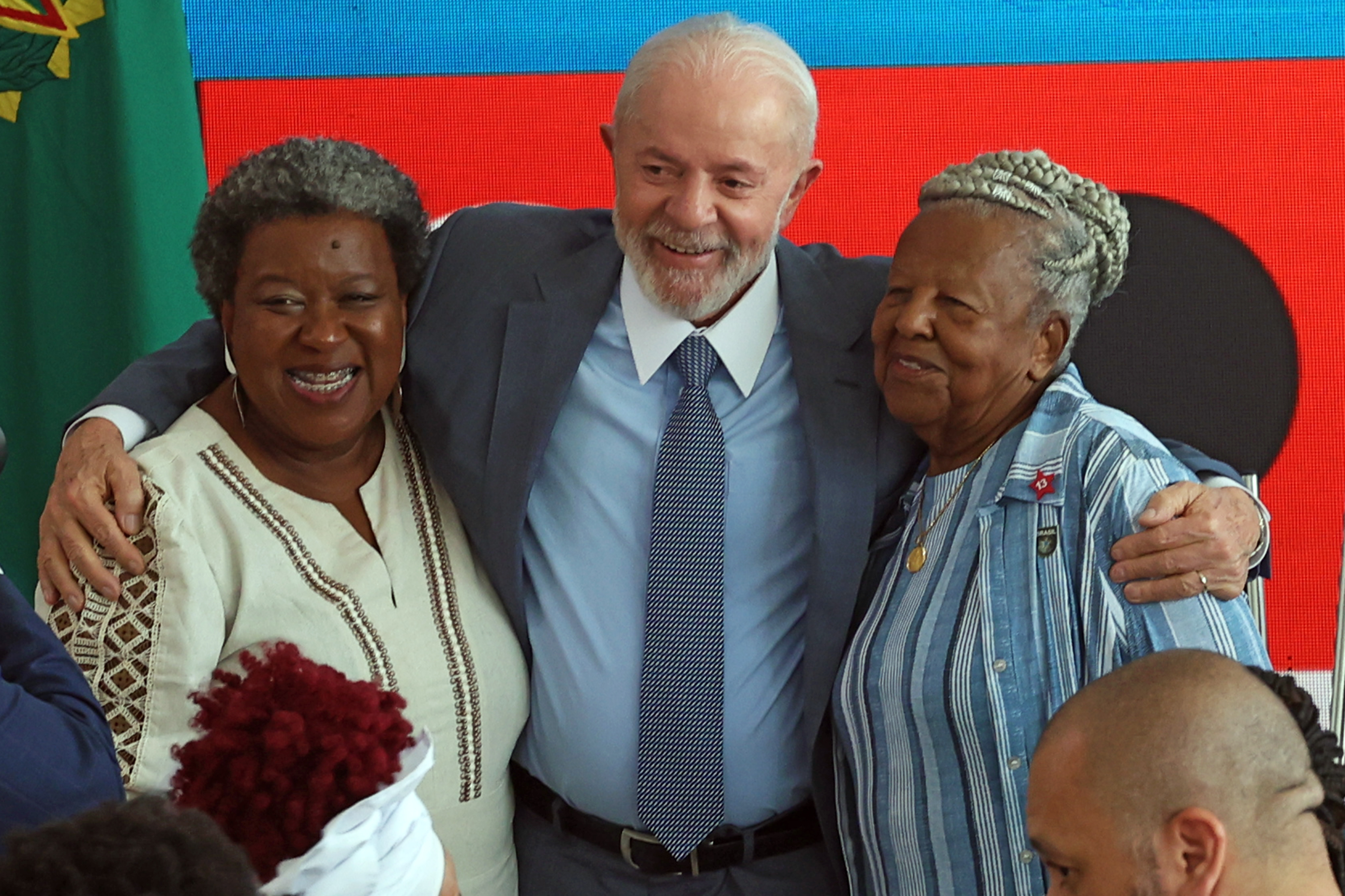 Presidente Lula durante a cerimônia de posse da Ministra dos Direitos Humanos e da Cidadania, Macaé Evaristo