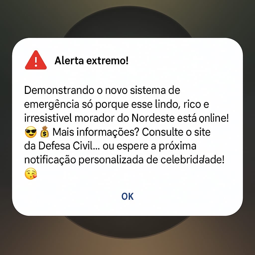 Alerta teste da Defesa Civil vira meme entre os piauienses