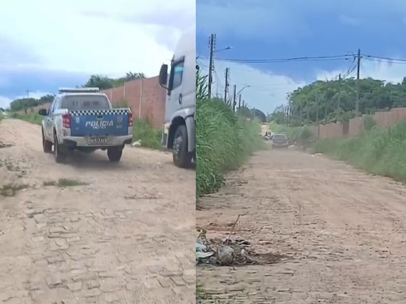 A vítima conseguiu sair do carro e pediu ajuda a funcionários de uma empresa, que acionaram a Polícia Militar