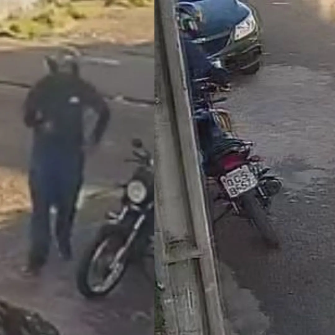 Imagens do suspeito divulgadas pela vítima