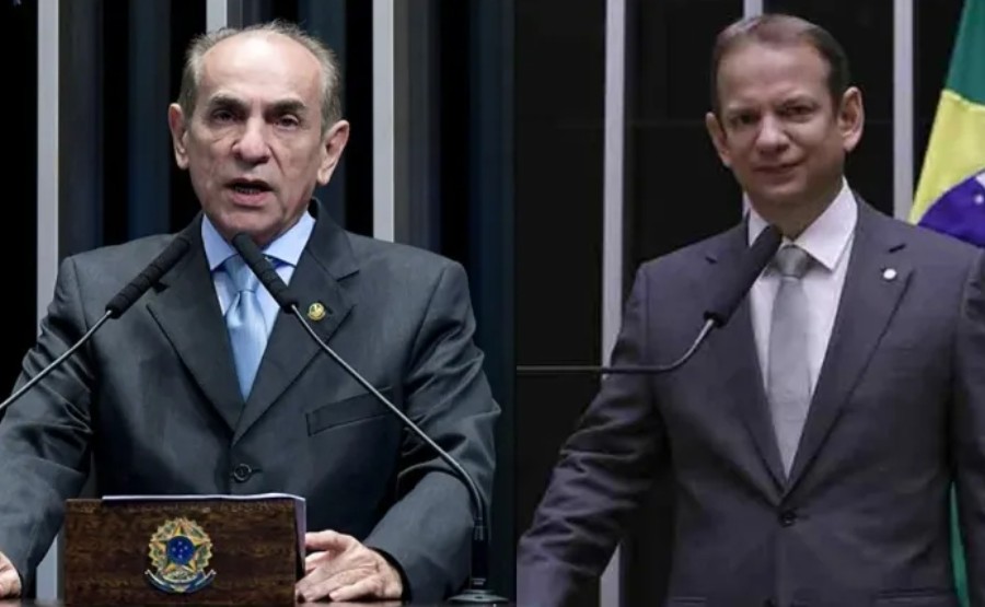 O senador Marcelo Castro e o filho Castro Neto, deputado federal