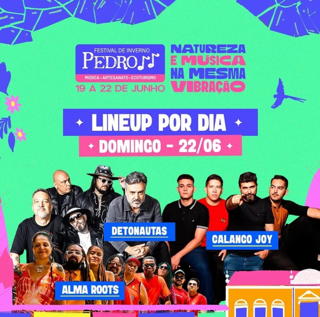 Festival de Inverno de Pedro II encerra neste domingo (22), com as atrações de Detonautas, Alma Roots e Calango Joy