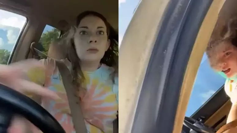 Mulher capota o carro enquanto gravava vídeo