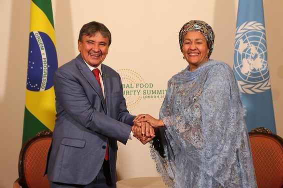 Em Londres, durante a Cúpula de Segurança Alimentar, o ministro do Desenvolvimento e Assistência Social, Família e Combate à Fome, Wellington Dias, se reúne com a vice-secretária-geral da ONU, Amina Mohammed