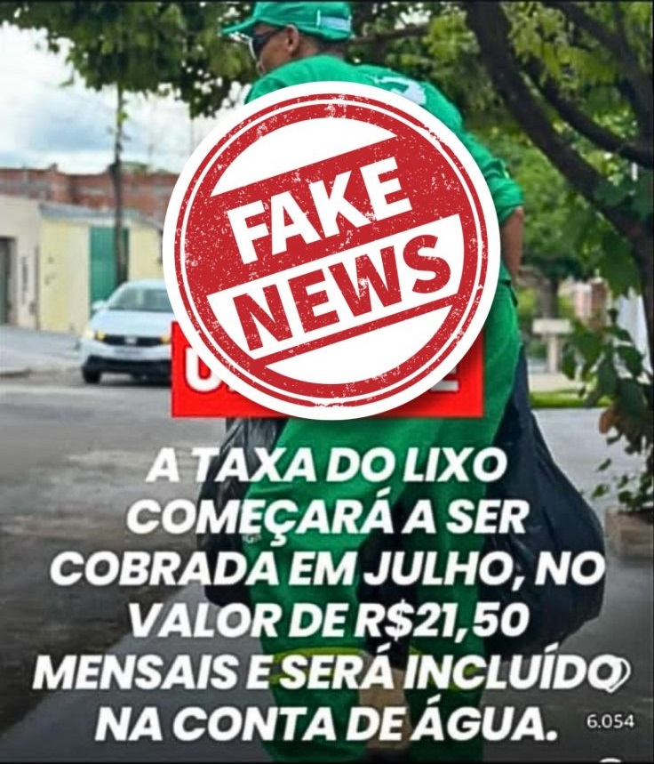 A informação foi divulgada com a uma imagem de um profissional de limpeza
