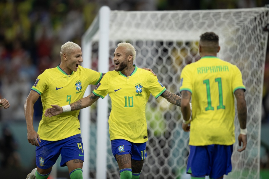 Brasil x Coreia pelas oitavas de final da Copa do Mundo do Catar. Richarlison e Neymar