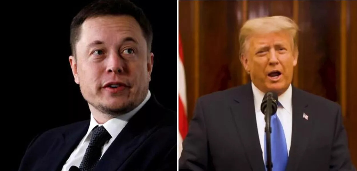 Elon Musk e ex-presidente Donald Trump