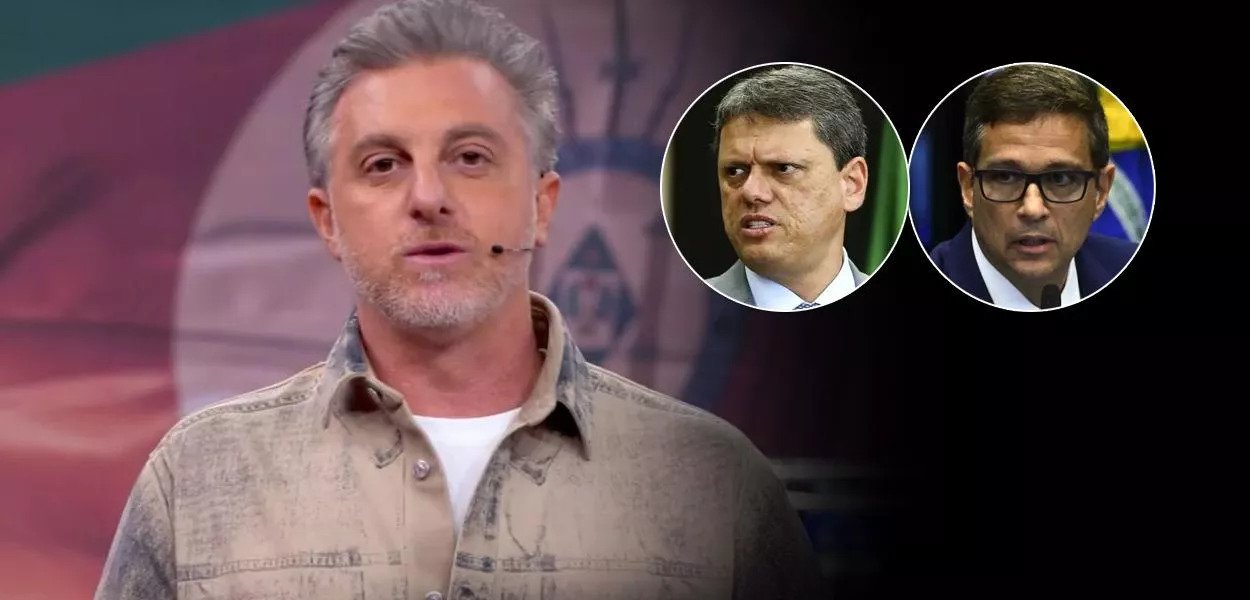 Luciano Huck, Tarcísio de Freitas e Roberto Campos Neto
