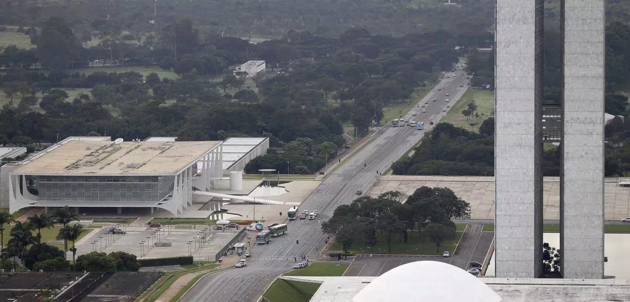 Palácio do Planalto e Congresso Nacional, em Brasília