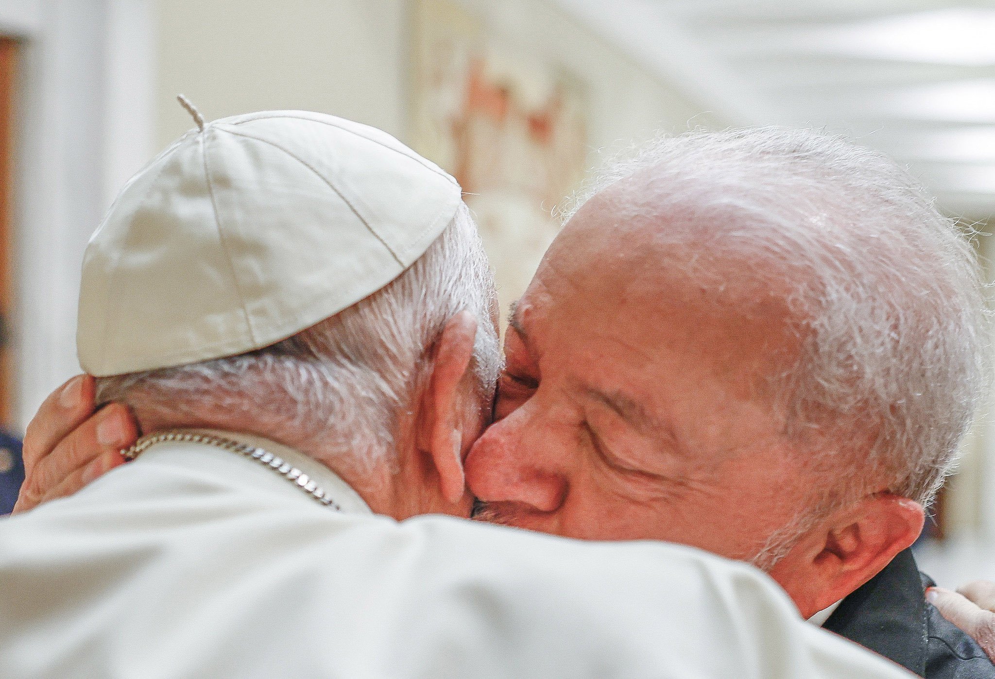 Lula em encontro com o Papa Francisco, em 2023