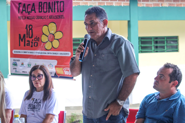 Jacinto Costa Moraes palestra durante campanha de combate ao abuso e à exploração sexual de crianças e adolescentes, em 2023