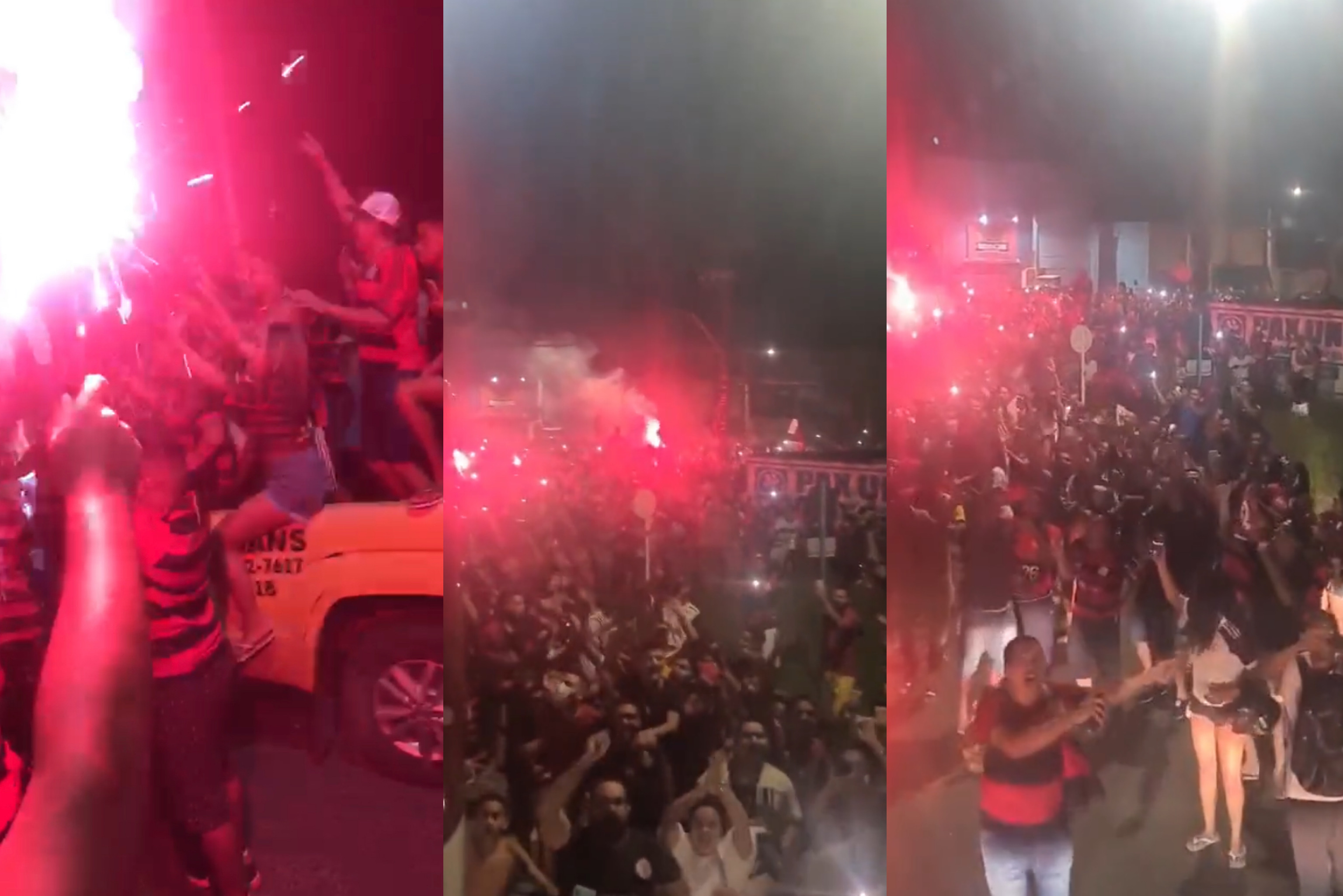 Torcida recebe Flamengo com festa em Teresina