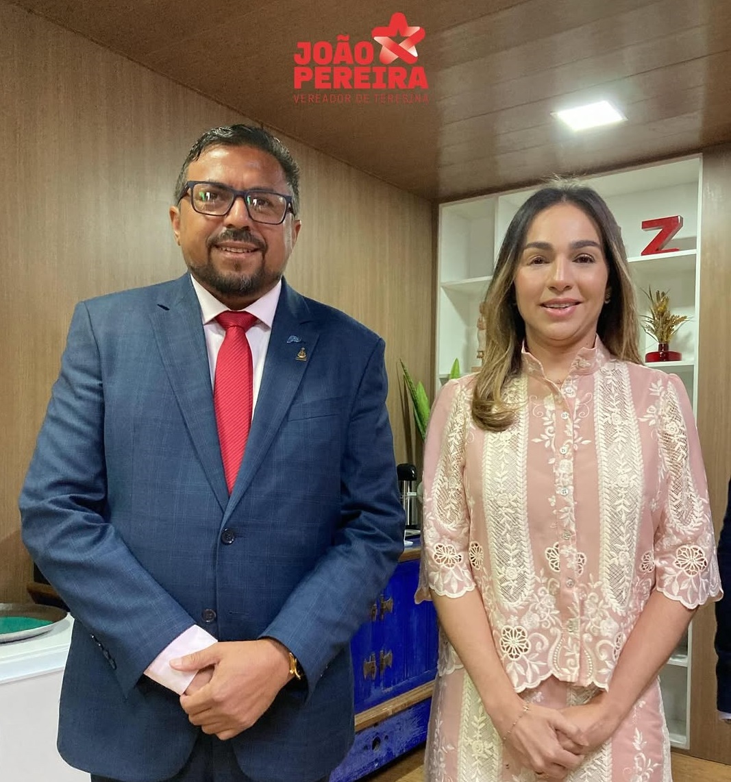 O vereador João Pereira e a primeira-dama do Estado, Isabel Fonteles