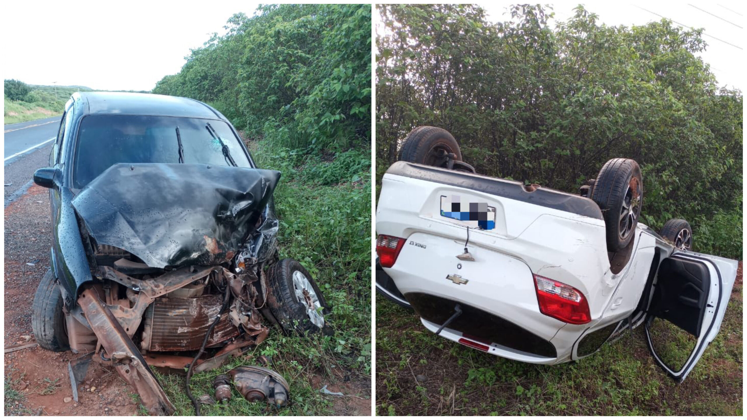 Acidente entre carros no sul do Piauí