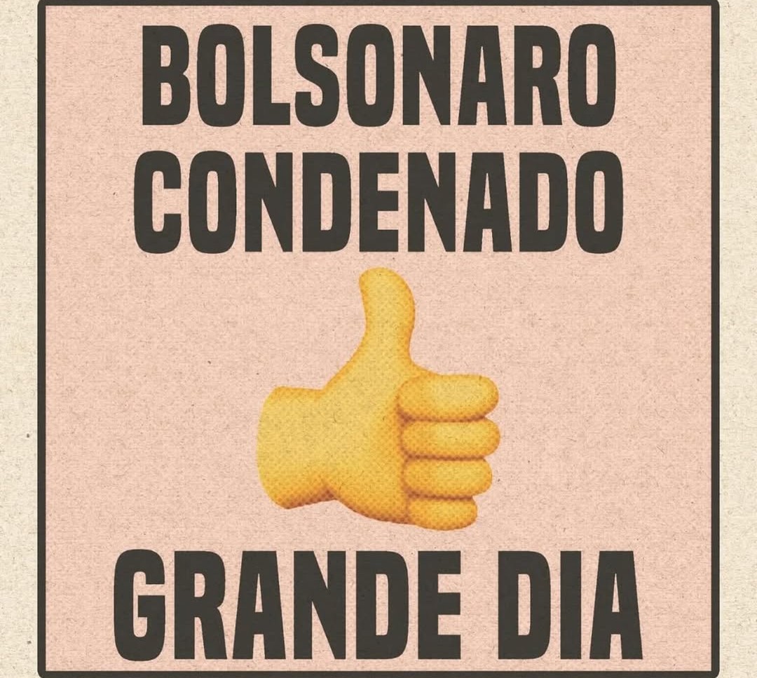 Arte de ilustradora Paula Villar comemorando a condenação de Jair Bolsonaro