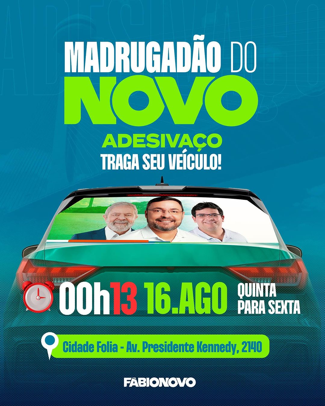 Adesivaço do candidato Fábio Novo