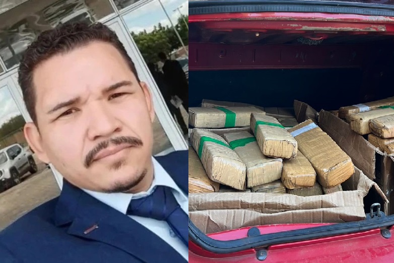 Michel Alef Carvalho Amorim foi preso em flagrante com cerca de 100 kg de maconha em seu veículo