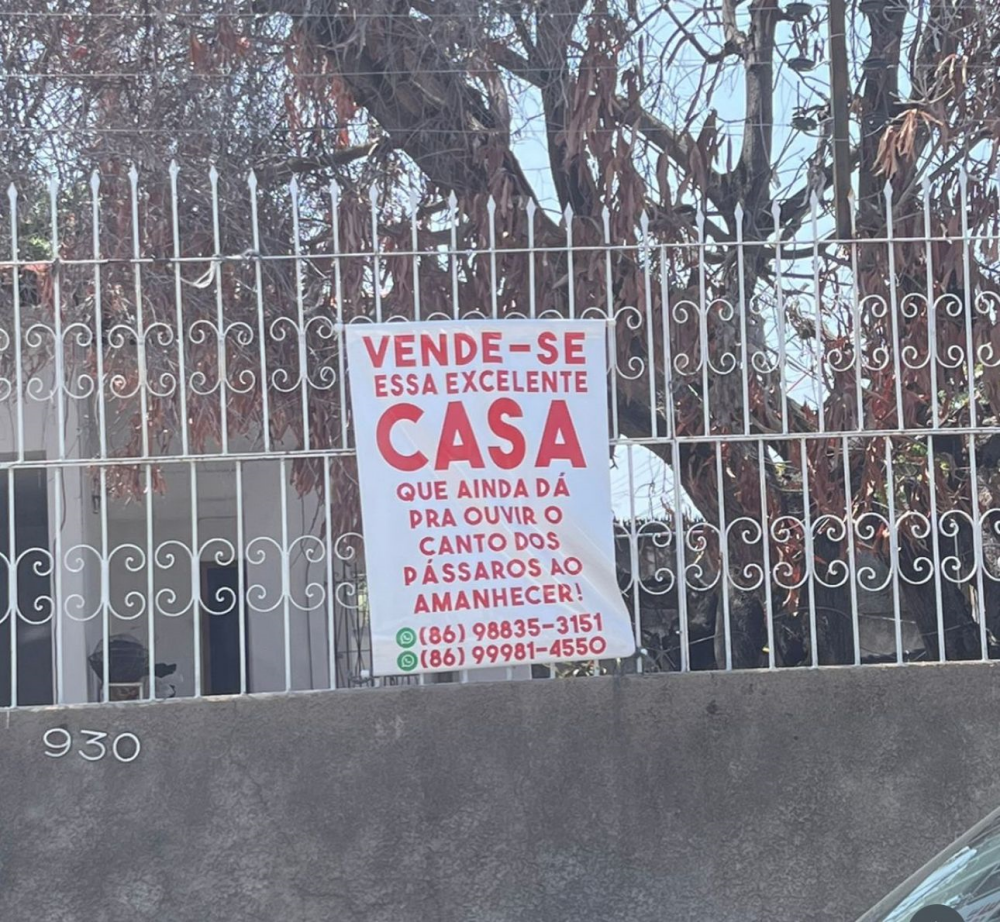Anúncio de casa à venda chamou atenção pela sensibilidade