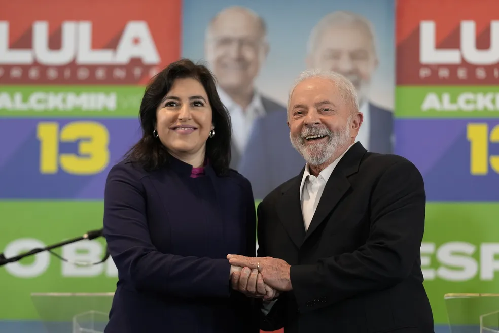 Presidente Lula e a ministra do Planejamento Simone Tebet