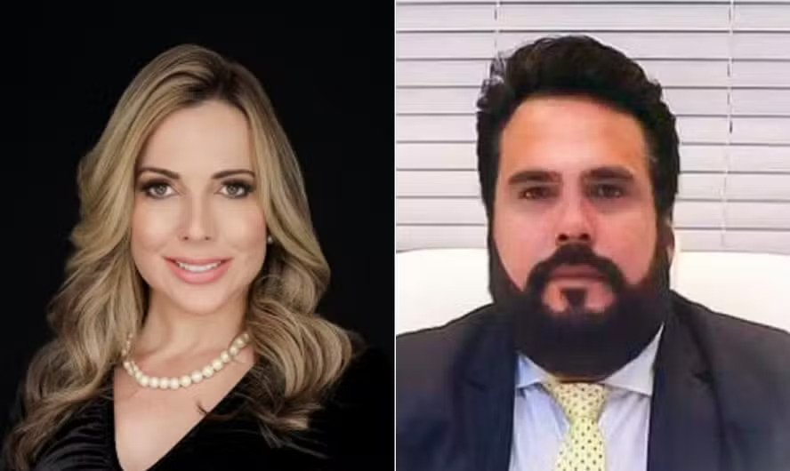 Daniele Barreto, cirurgiã plástica, que armou para assassinar o marido, o advogado José Lael Rodrigues ao lado