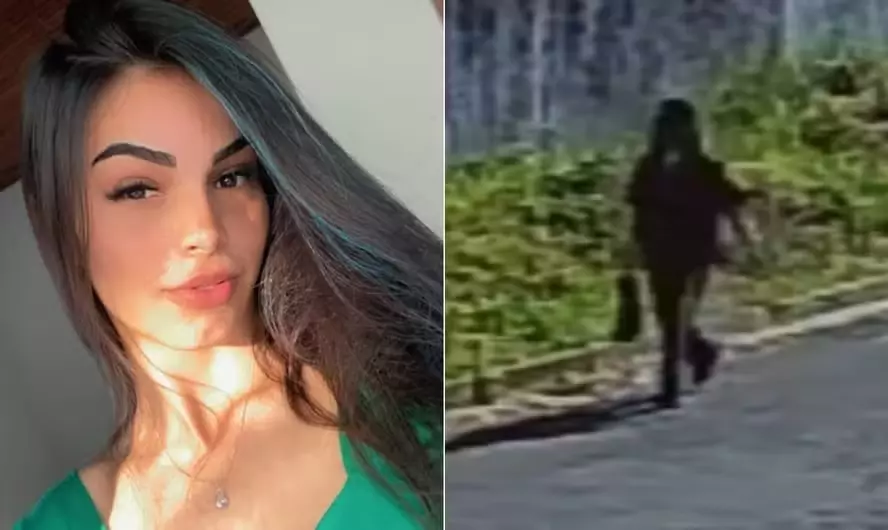 Isabelly Aparecida Ferreira Moro, de 23 anos, atingida por suspeita (à direita) com ácido quando voltava da academia