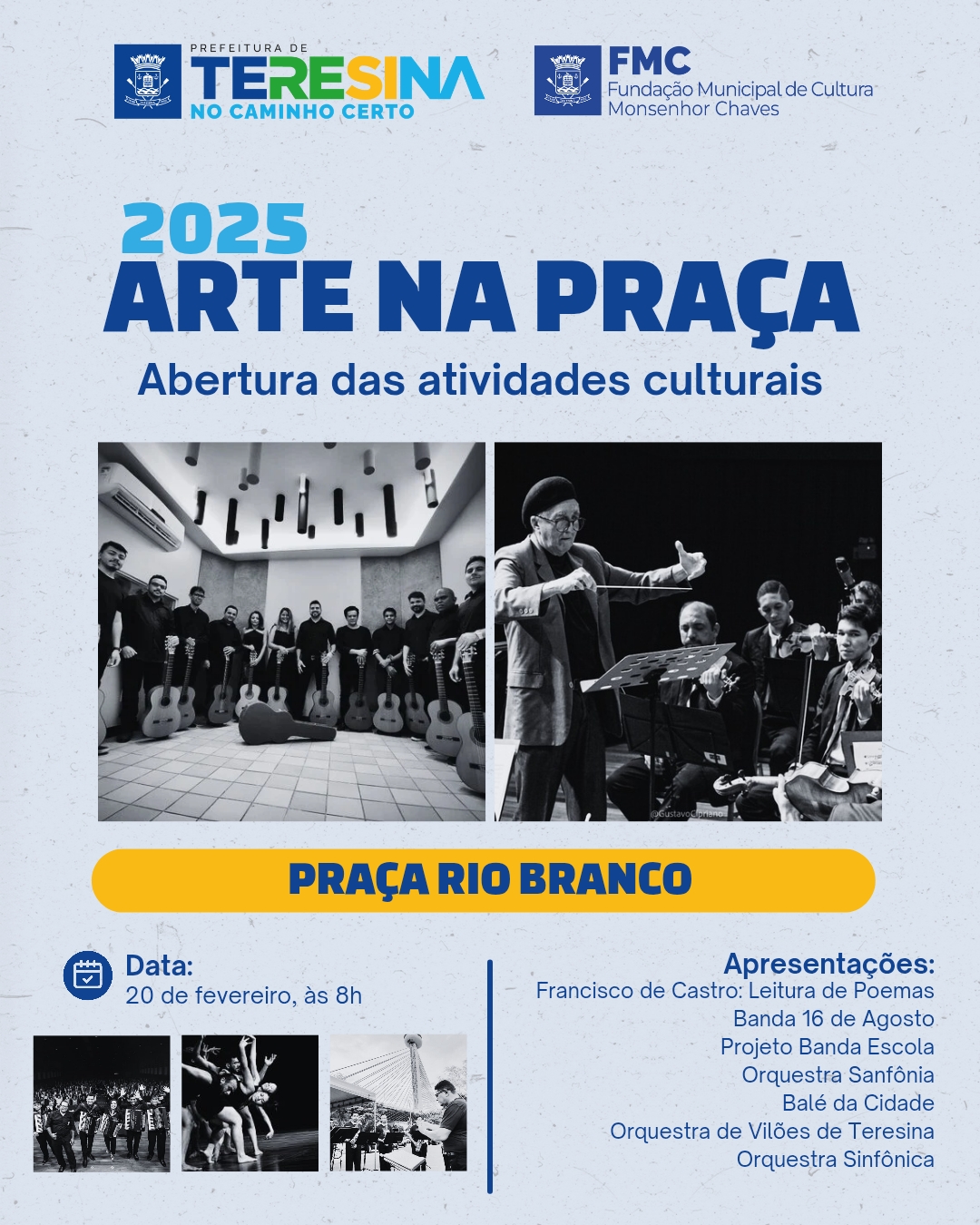 O evento tem como objetivo valorizar os artistas da terra e democratizar o acesso à cultura